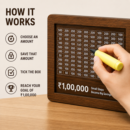 Gullak Wooden Money Saver Box