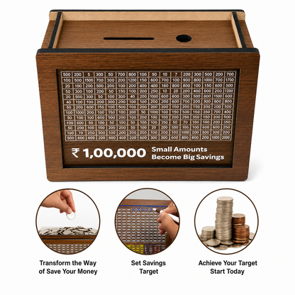 Gullak Wooden Money Saver Box
