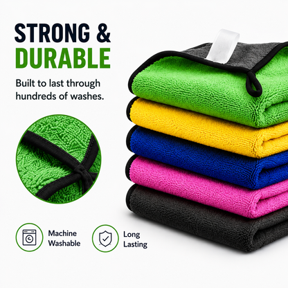 Multipurpose Absorbent Microfiber Cleaning Cloth – Super Soft, Lint-Free, and Quick-Drying (Pack of 4)