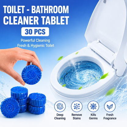 Toilet Deodorizer Bathroom Cleaner Tablet (30 PCS)