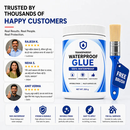 Transparent Waterproof Glue + Free Brush © ( BUY 1 GET 1 FREE )