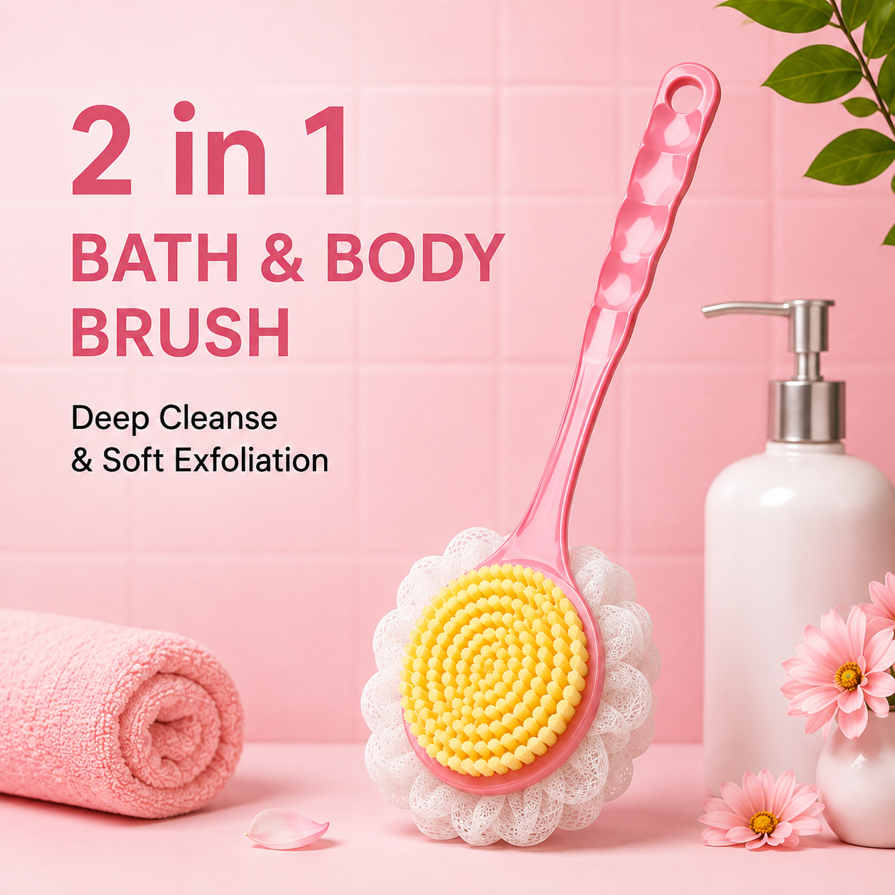 Double Sided Bath Brush Scrubber
