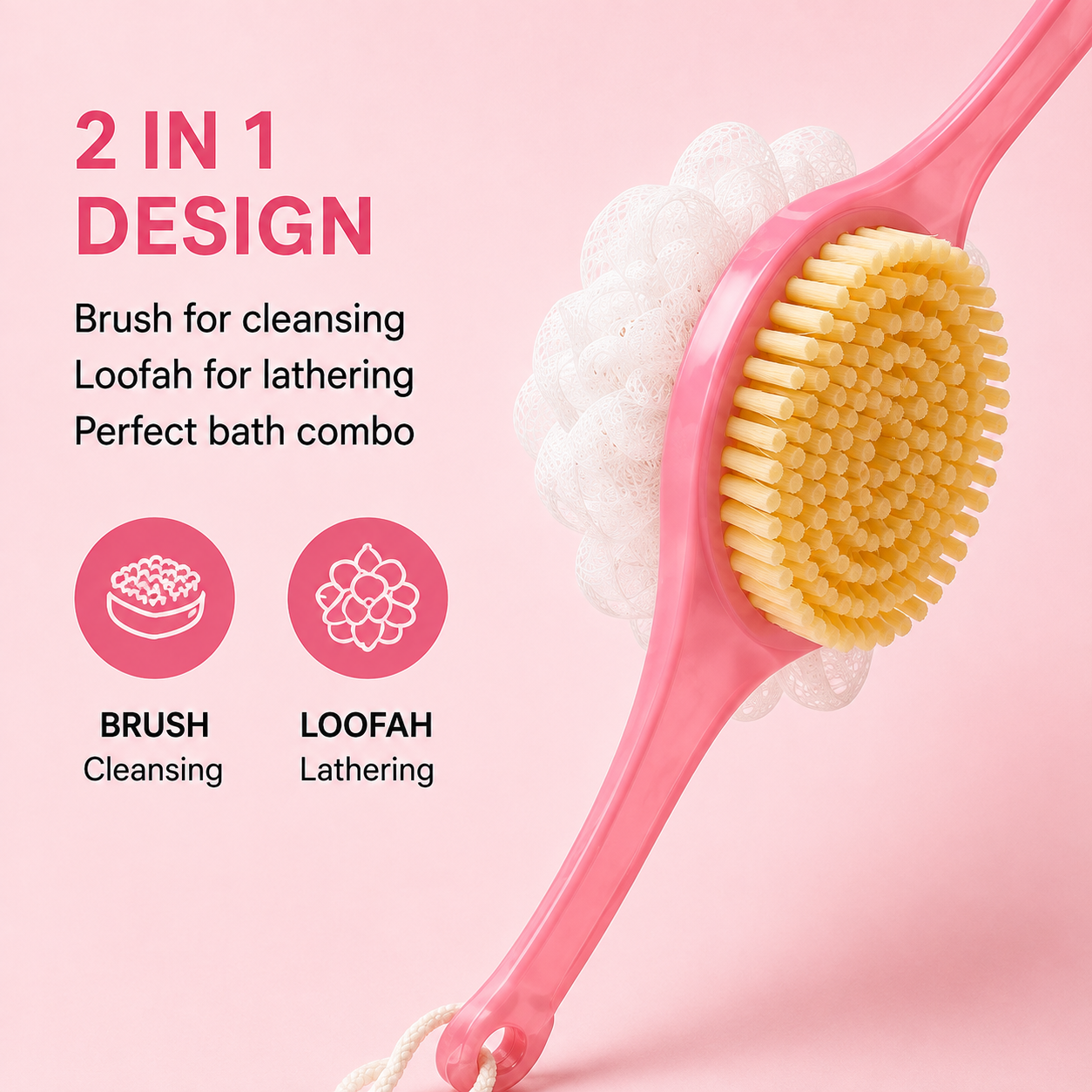 Double Sided Bath Brush Scrubber