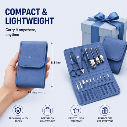 Nail Clipper Set, Pedicure Tools for Men & Women (150 ml, Set of 18)